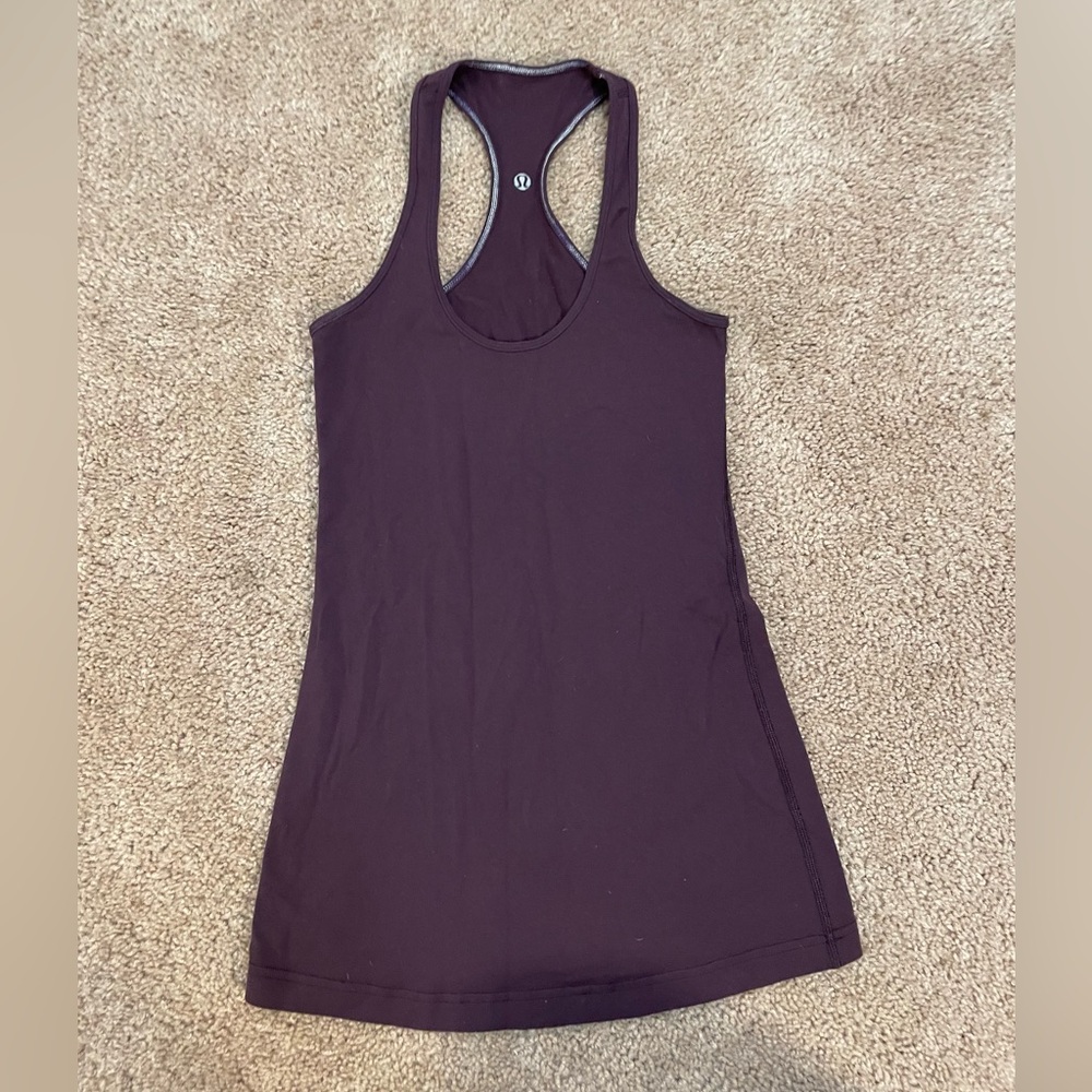 lululemon Deep Plum Long Line Racerback Tank